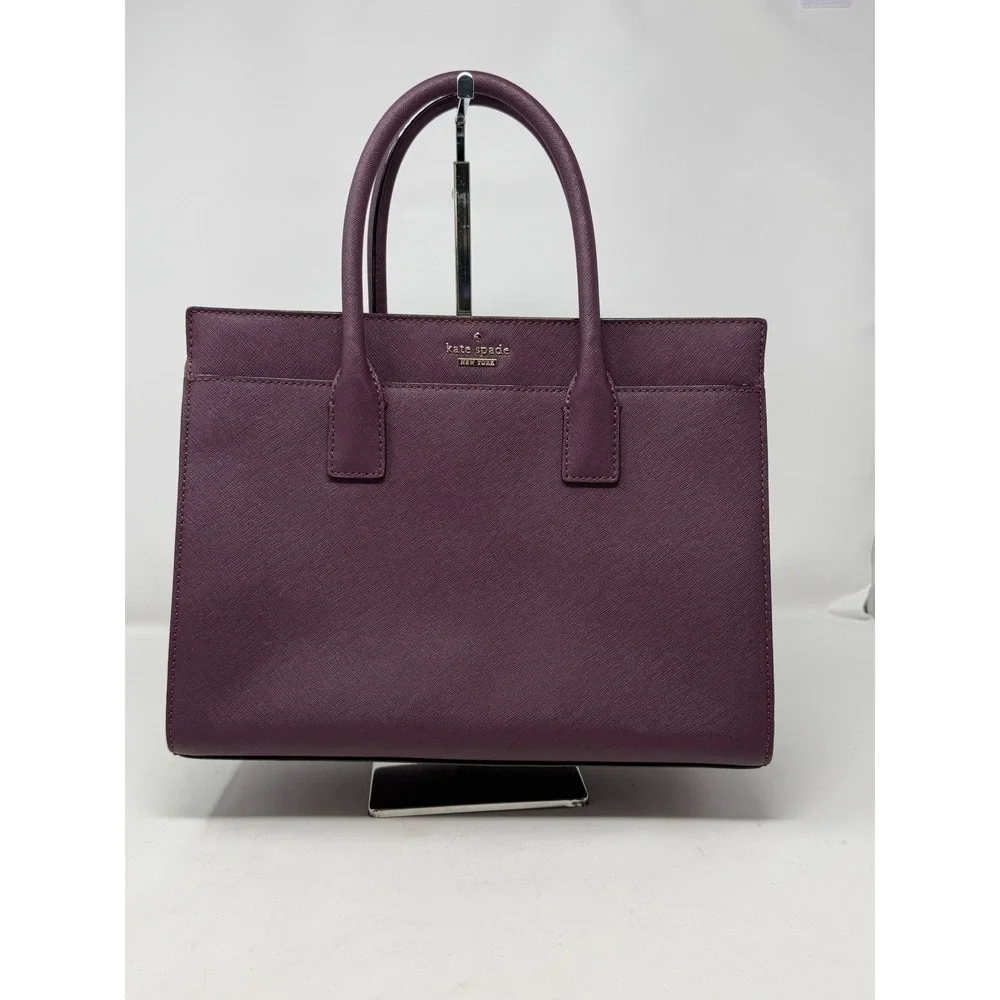 Kate Spade Cameron Street Candace Satchel Deep Purple Plum Handbag Professional